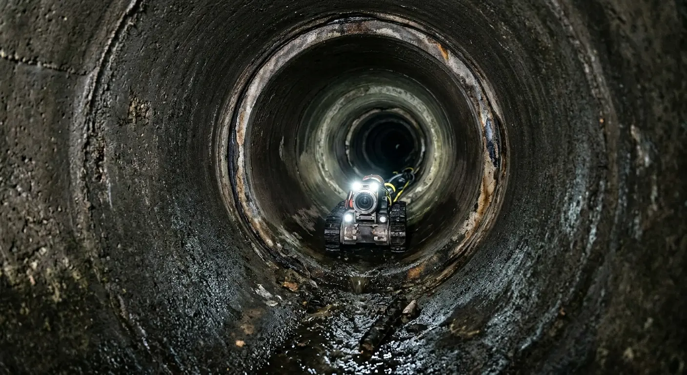 Robotic sewer camera inspecting pipe interior for Sewer Line Repair in Soddy-Daisy